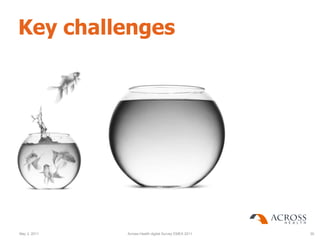 Key challenges




May 3, 2011   Across Health digital Survey EMEA 2011   30
 