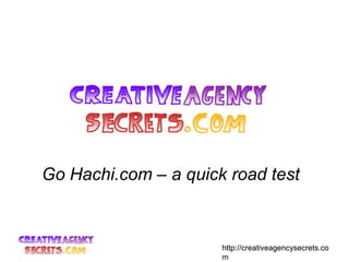 Go Hachi.com – a quick road test 