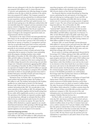 marriott international 2001 Annual Report