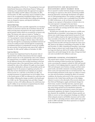 marriott international 2001 Annual Report