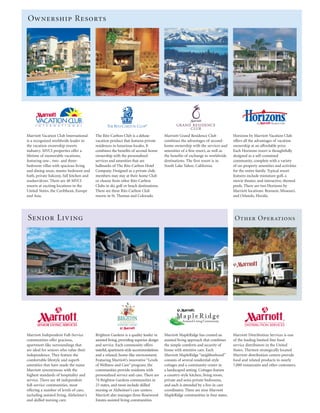 marriott international 2001 Annual Report