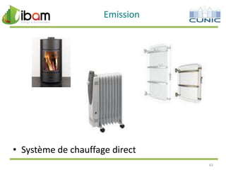 Emission

• Système de chauffage direct
43

 
