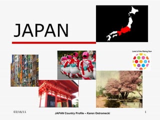 JAPAN JAPAN Country Profile – Karen Ostromecki Land of the Rising Sun 