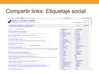 Compartir links: Etiquetaje social  