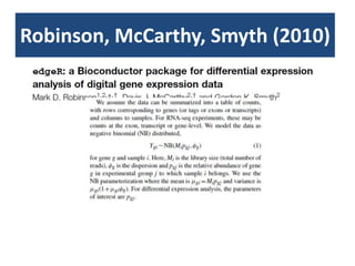 edgeR paperedgeR paperRobinson, McCarthy, Smyth (2010) (2)