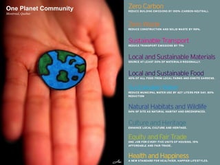 One Planet Community Montreal, Quebec 