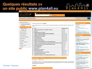 Quelques résultats  2/4 un site public  www .plan4all.eu   