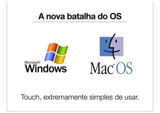 A nova batalha do OS




Touch, extremamente simples de usar.
 