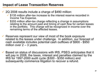 public serviceenterprise group 2Q_2008_Webcast_Slides_FINAL