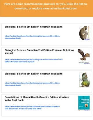 Biological Science 6th Edition Freeman Solutions Manual | PDF
