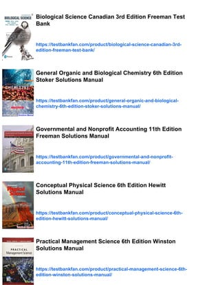 Biological Science 6th Edition Freeman Solutions Manual | PDF