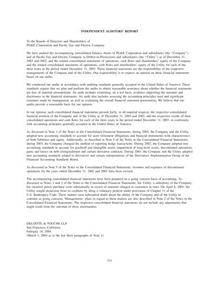 pg & e crop 2003 Annual Report
