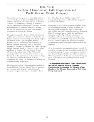 pg & e crop 2008 Proxy Statement