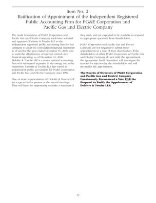 pg & e crop 2008 Proxy Statement