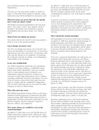 pg & e crop 2008 Proxy Statement