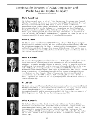 pg & e crop 2006 Proxy Statement