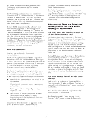 pg & e crop 2006 Proxy Statement