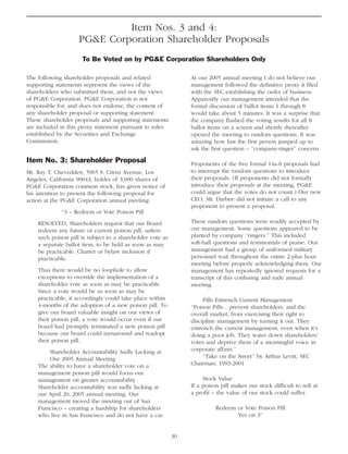 pg & e crop 2006 Proxy Statement