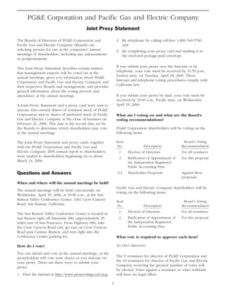pg & e crop 2006 Proxy Statement