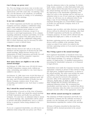 pg & e crop 2006 Proxy Statement