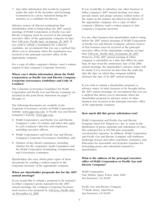 pg & e crop 2006 Proxy Statement