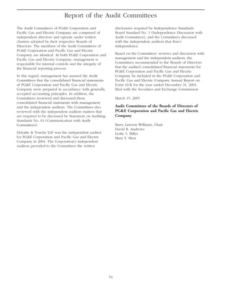 pg & e crop 2005 Proxy Statement