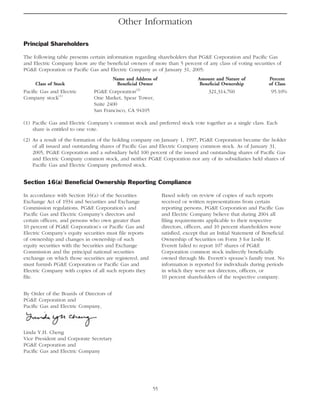 pg & e crop 2005 Proxy Statement
