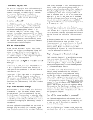 pg & e crop 2005 Proxy Statement