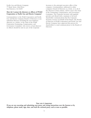 pg & e crop 2005 Proxy Statement