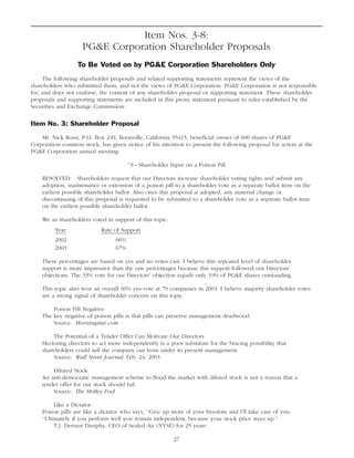 pg & e crop 2004 Proxy Statement
