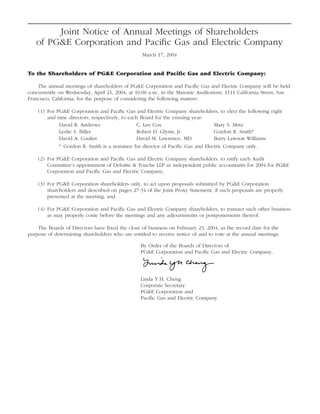 pg & e crop 2004 Proxy Statement