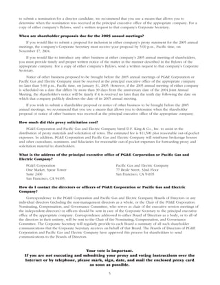 pg & e crop 2004 Proxy Statement