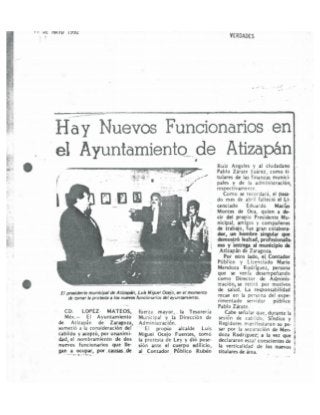110592 HAY NUEVOS FUNCIONARIOS EN EL AYUNTAMIENTO DE ATIZAPÁN.
