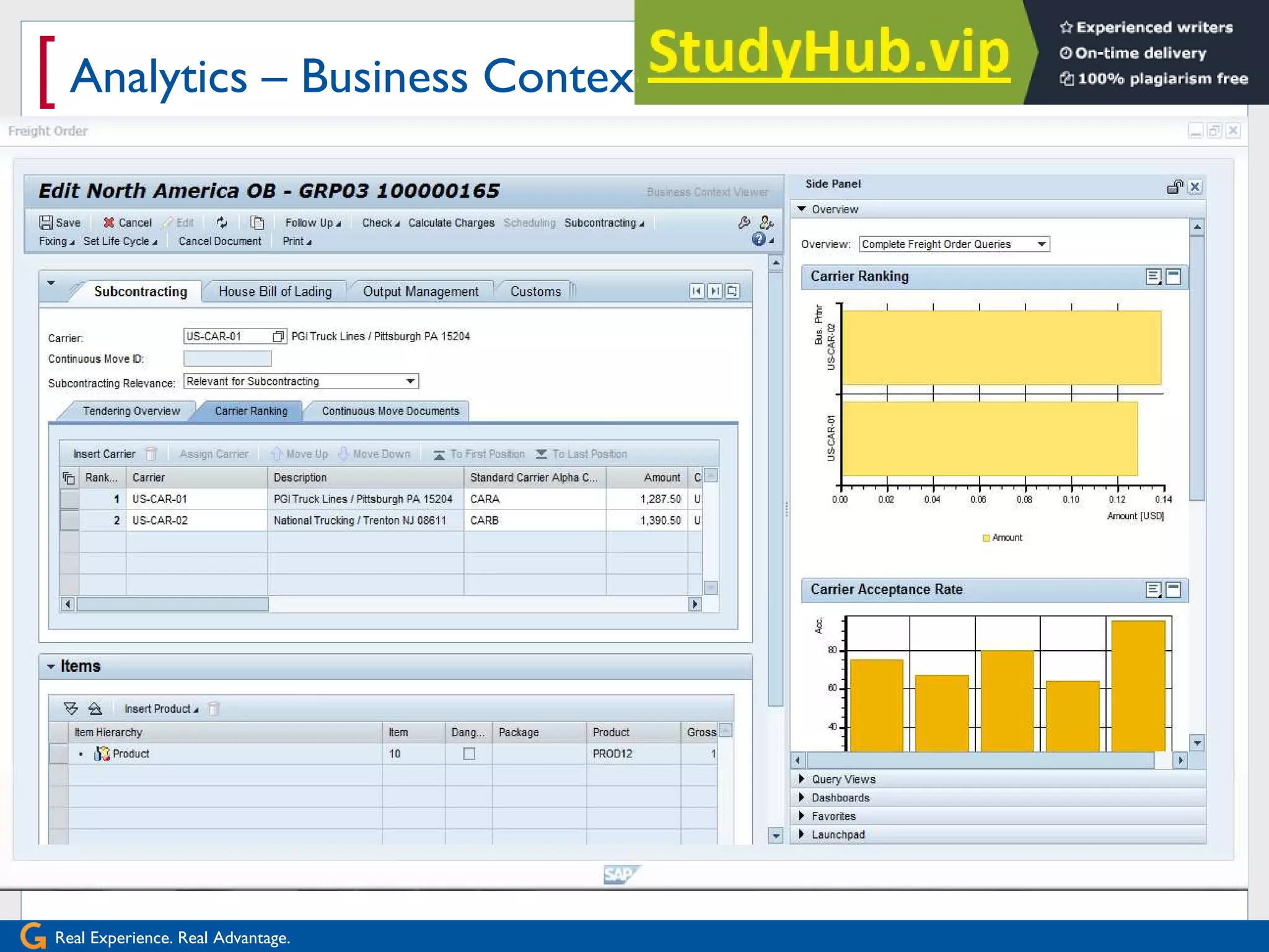 Real Experience. Real Advantage.
[ Analytics – Business Context Viewer
 