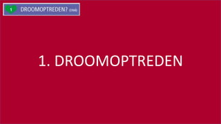 #SOUNDCHECK15
1. DROOMOPTREDEN
 