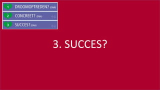 #SOUNDCHECK15
3. SUCCES?
 