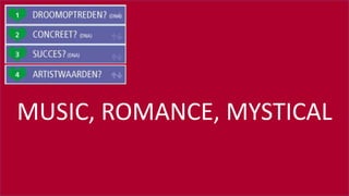 #SOUNDCHECK15
MUSIC, ROMANCE, MYSTICAL
 