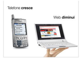 Telefone cresce

                  Web diminui
 
