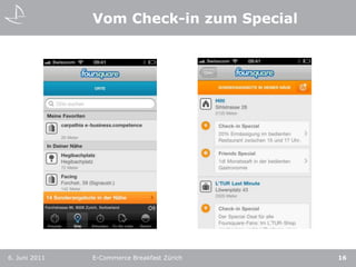 Vom Check-in zum Special6. Juni 2011E-Commerce Breakfast Zürich16