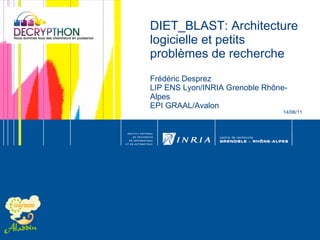 DIET_BLAST: Architecture logicielle et petits problèmes de recherche Frédéric Desprez LIP ENS Lyon/INRIA Grenoble Rhône-Alpes EPI GRAAL/Avalon  14/06/11 