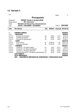 S10 - Presupuestos182
4.2 Ejemplo 2
 