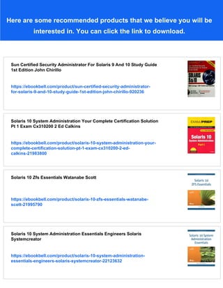 Solaris 10 Security Essentials Press Sun Microsystemscreator | PDF