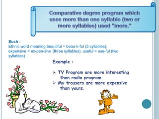 Such :
Ethnic word meaning beautiful = beau-ti-ful (3 syllables);
expensive = ex-pen-sive (three syllables), useful = use-ful (two
syllables)
 
