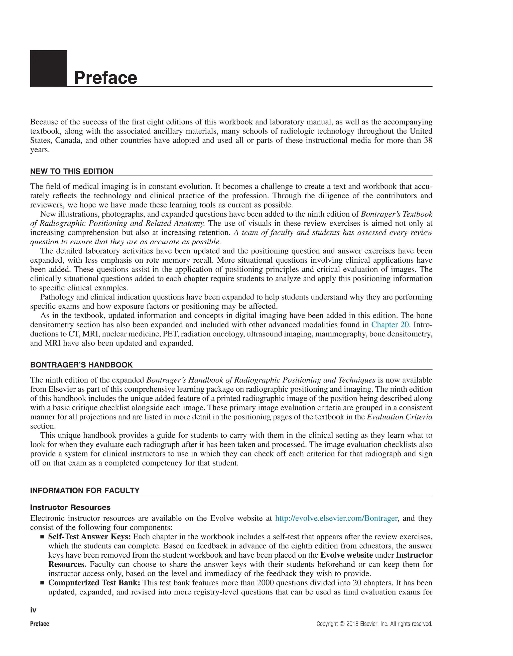 Workbook For Textbook Of Radiographic Positioning And Related Anatomy ...
