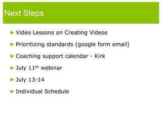 Based on his/her up-to-the-minute profile, a student’s playlist can be revised to ensure that all standards are mastered11