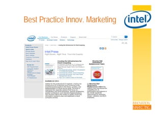 Best Practice Innov MarketingBest Practice Innov. Marketing
INNOVATION
MARKETING
 
