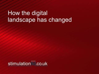 How the digital  landscape has changed 