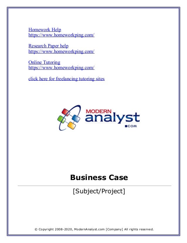 Homework help for a business Homework help for a business