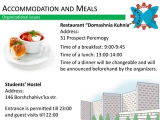 Main placesAACIMPOrganizational issuesCenter (Khreshchatyk)230, 249, 433Stadium “Olympic”189, 199, 411, 427Railway Station465Destinations: 