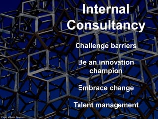 Internal
                           Consultancy
                            Challenge barriers

                          ...